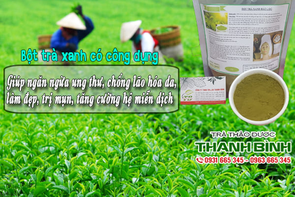 bột trà xanh thảo dược thanh bình