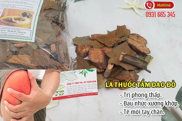 lá thuốc tắm Dao Đỏ Thảo Dược Thanh Bình