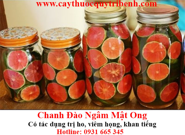 chanh đào ngâm mật ong