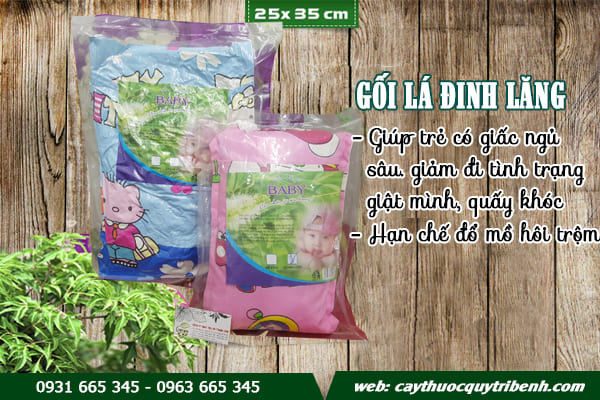 gối lá đinh lăng thảo dược thanh bình