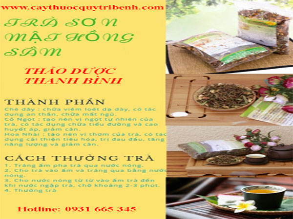 trà sơn mật hồng sâm