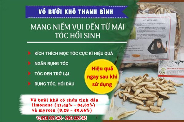 vỏ bưởi khô thảo dược thanh bình