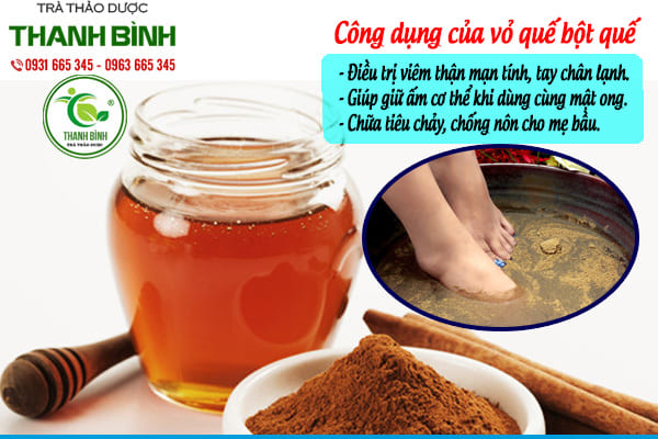 vỏ quế bột quế thảo dược thanh bình